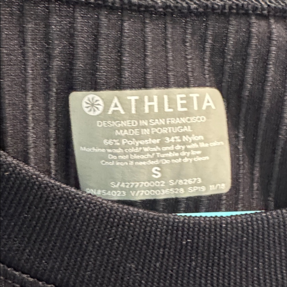 Athleta Black Ribbed Tee - Picture 3 of 4